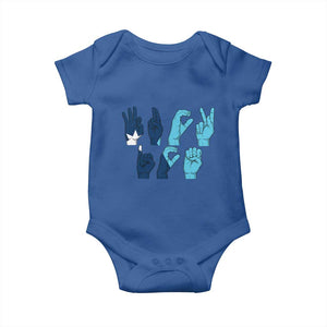 F Ice Out of Minneapolis Hand Signs Baby Onesie State Flag Justice Protest Resistance TS02 Royal Blue Print Your Wear