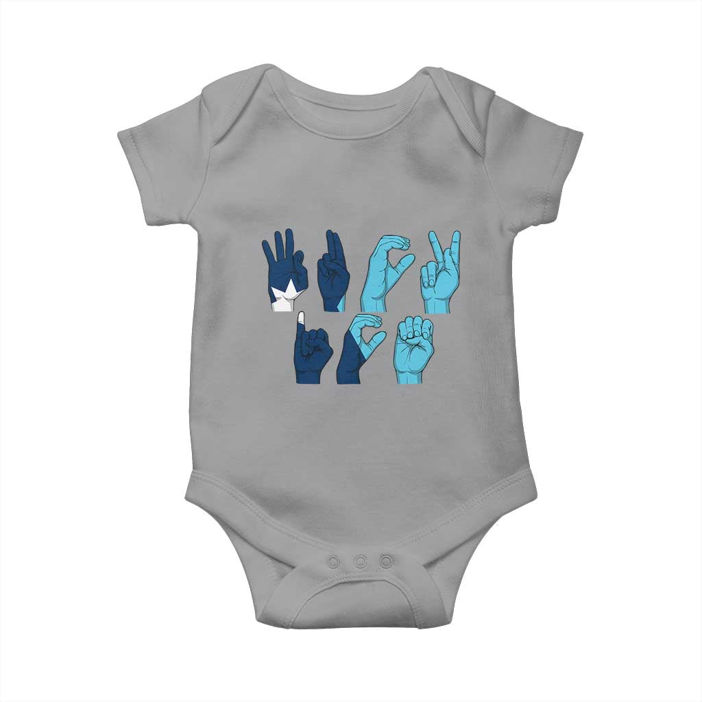 F Ice Out of Minneapolis Hand Signs Baby Onesie State Flag Justice Protest Resistance TS02 Sport Gray Print Your Wear