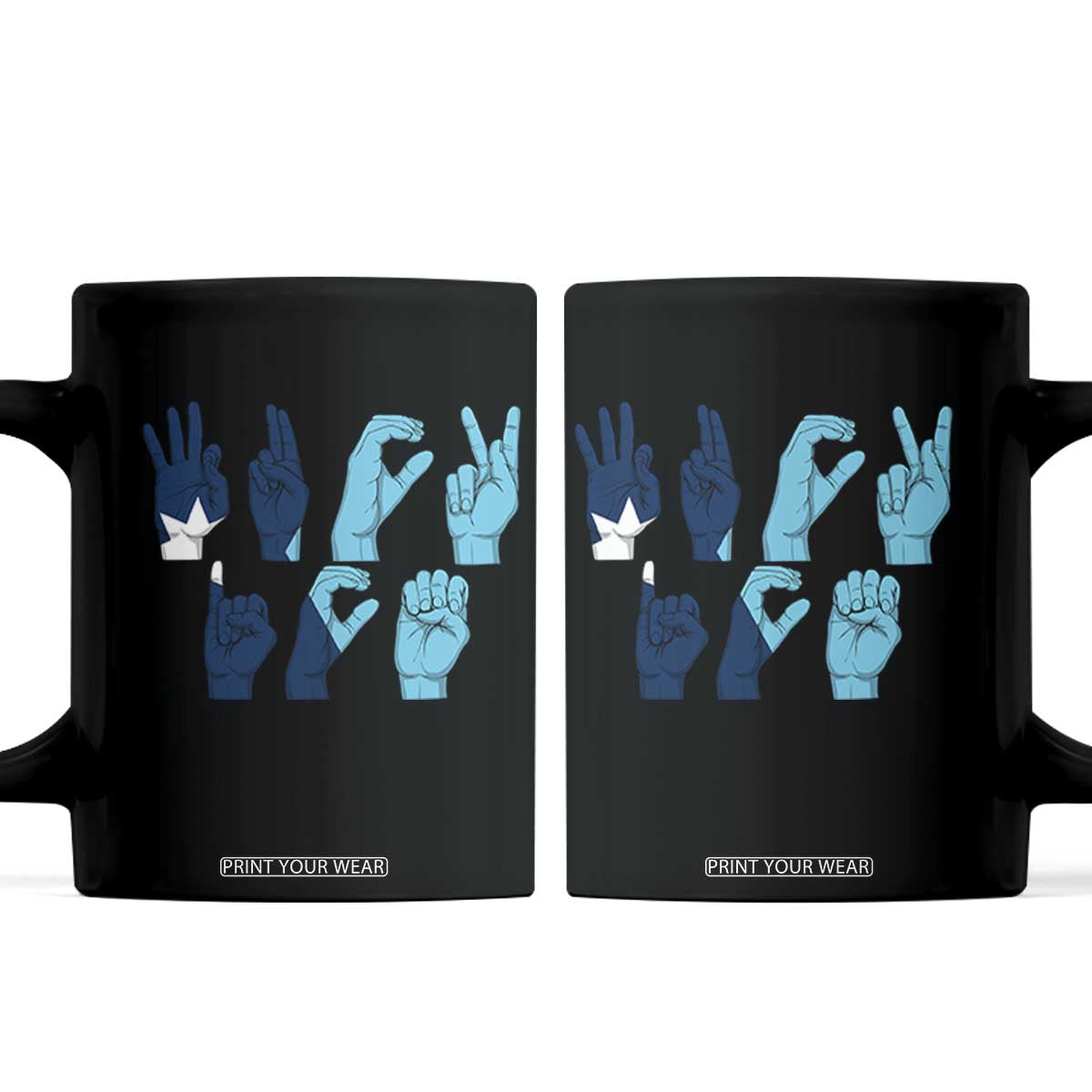 F Ice Out of Minneapolis Hand Signs Coffee Mug State Flag Justice Protest Resistance TS02 Black Print Your Wear