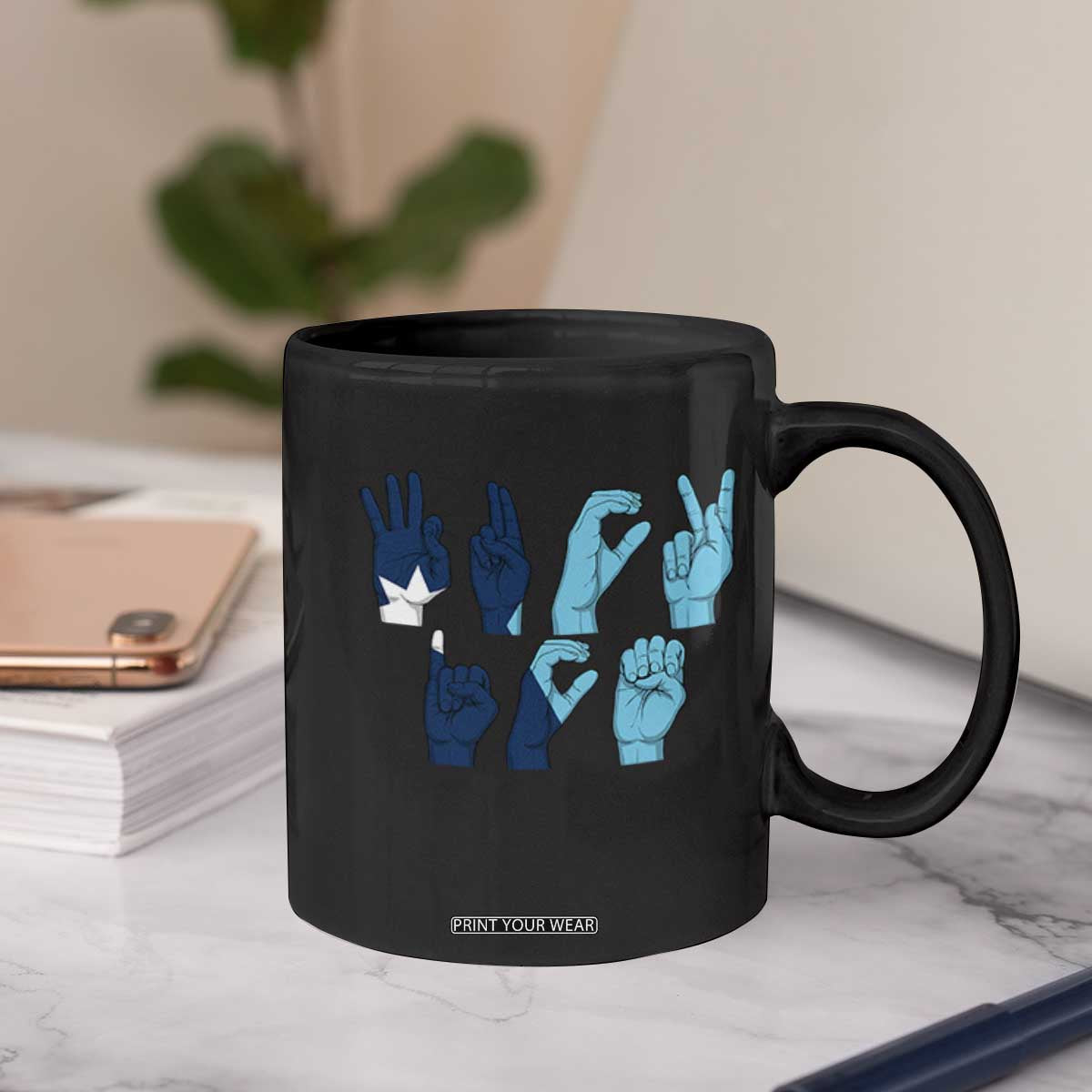 F Ice Out of Minneapolis Hand Signs Coffee Mug State Flag Justice Protest Resistance TS02 Print Your Wear