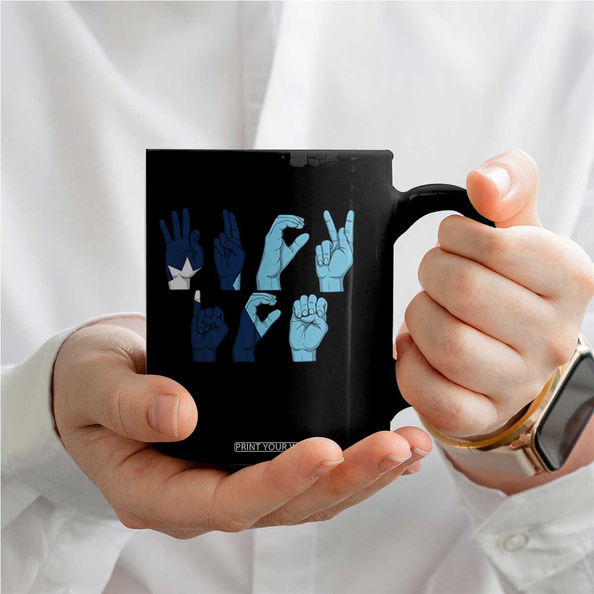 F Ice Out of Minneapolis Hand Signs Coffee Mug State Flag Justice Protest Resistance TS02 Print Your Wear