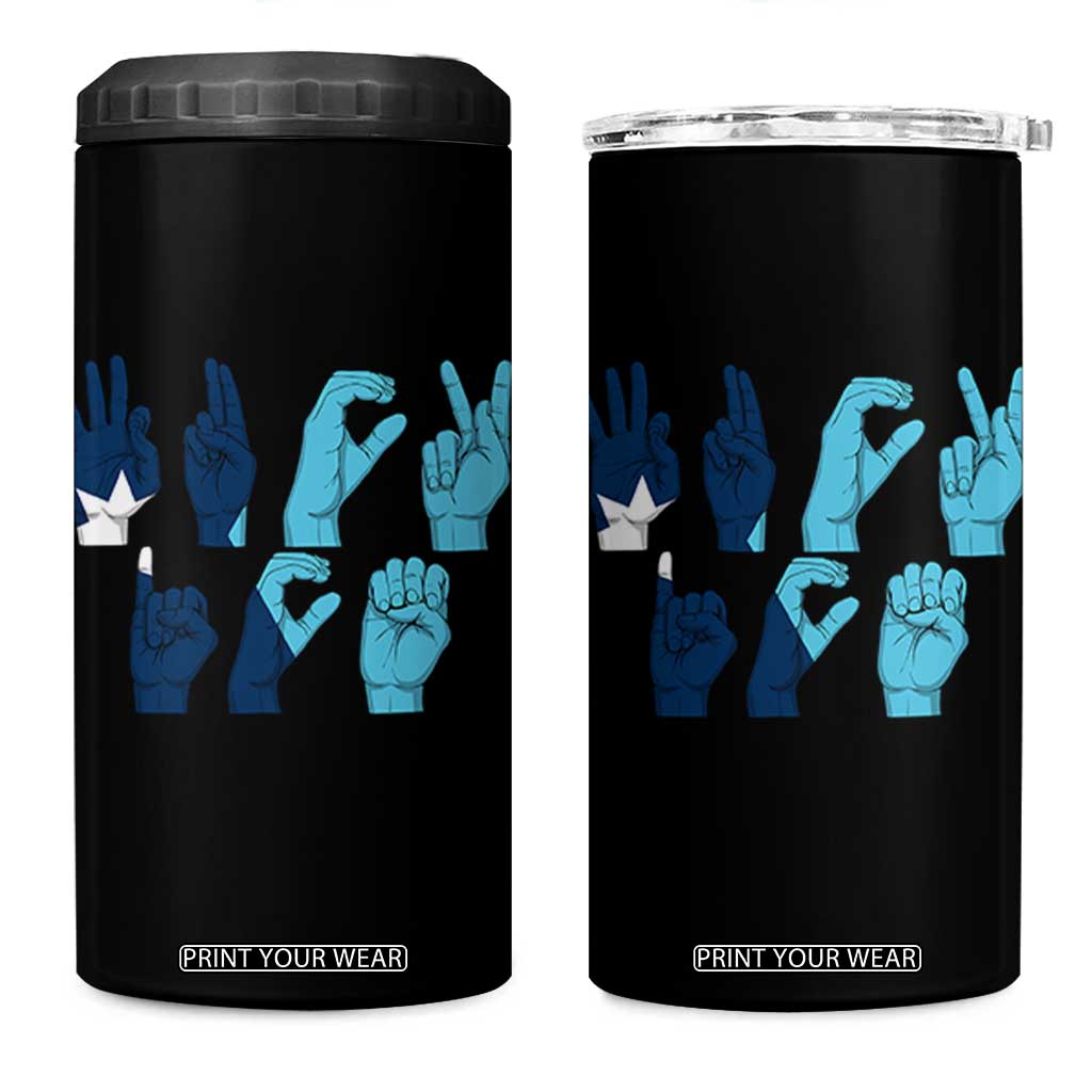 F Ice Out of Minneapolis Hand Signs 4 in 1 Can Cooler Tumbler State Flag Justice Protest Resistance TS02 One Size: 16 oz Black Print Your Wear