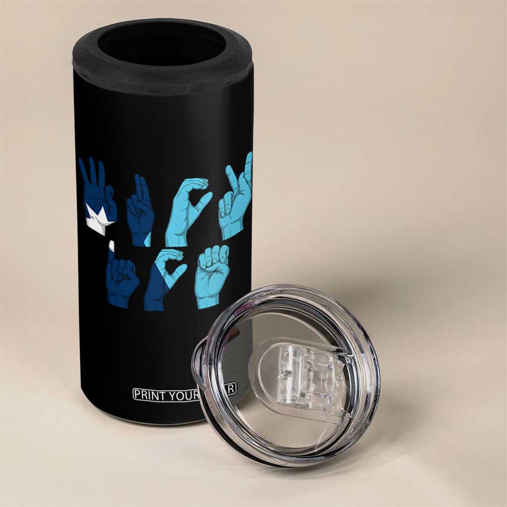 F Ice Out of Minneapolis Hand Signs 4 in 1 Can Cooler Tumbler State Flag Justice Protest Resistance TS02 Print Your Wear