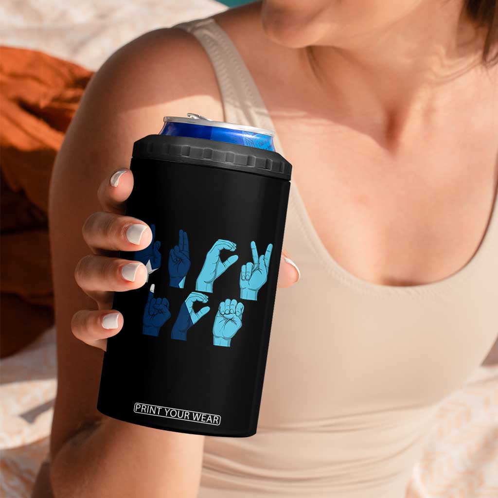 F Ice Out of Minneapolis Hand Signs 4 in 1 Can Cooler Tumbler State Flag Justice Protest Resistance TS02 Print Your Wear