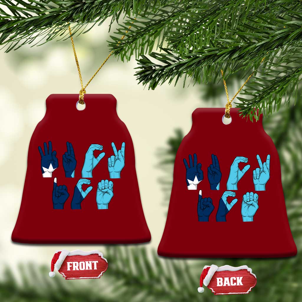 F Ice Out of Minneapolis Hand Signs Ceramic Ornament State Flag Justice Protest Resistance TS02 Print Your Wear