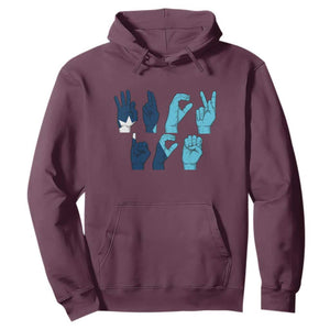 F Ice Out of Minneapolis Hand Signs Hoodie State Flag Justice Protest Resistance TS02 Maroon Print Your Wear
