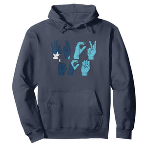 F Ice Out of Minneapolis Hand Signs Hoodie State Flag Justice Protest Resistance TS02 Navy Print Your Wear