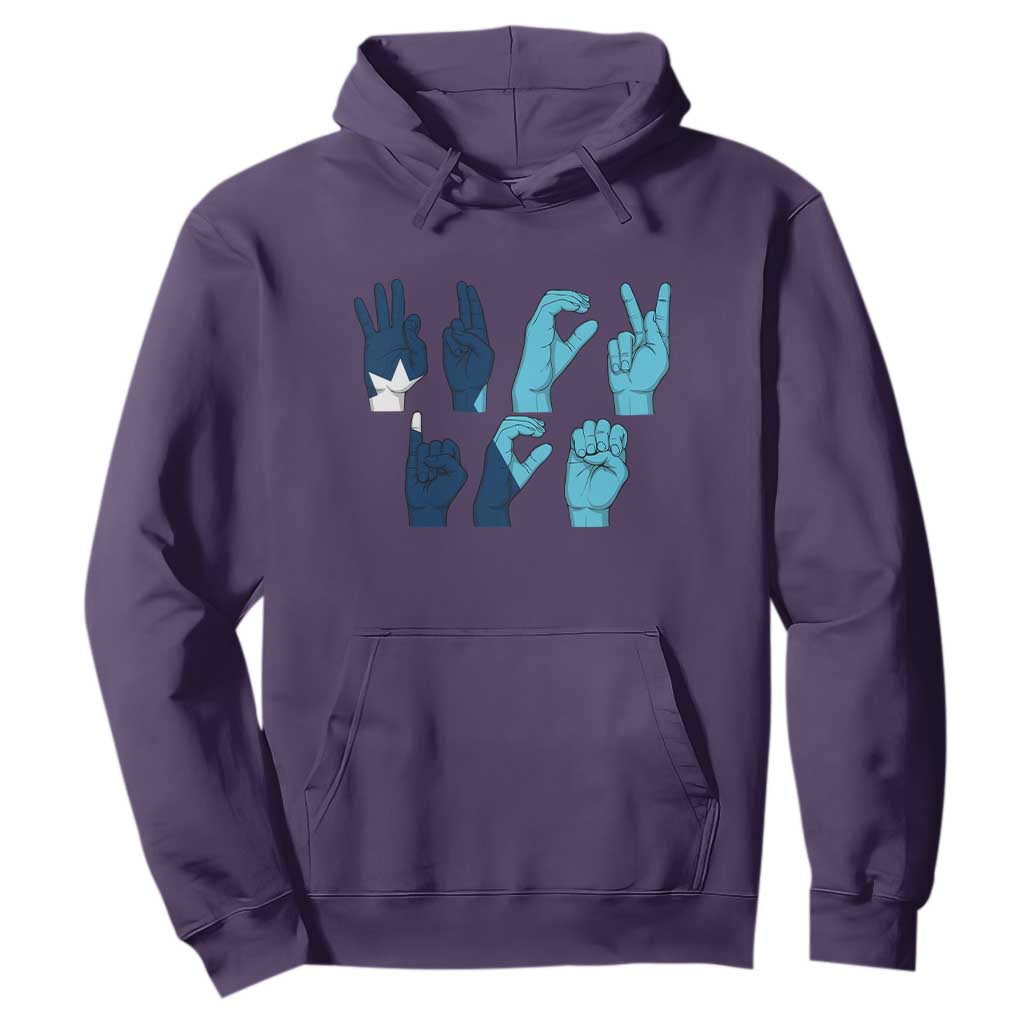 F Ice Out of Minneapolis Hand Signs Hoodie State Flag Justice Protest Resistance TS02 Purple Print Your Wear