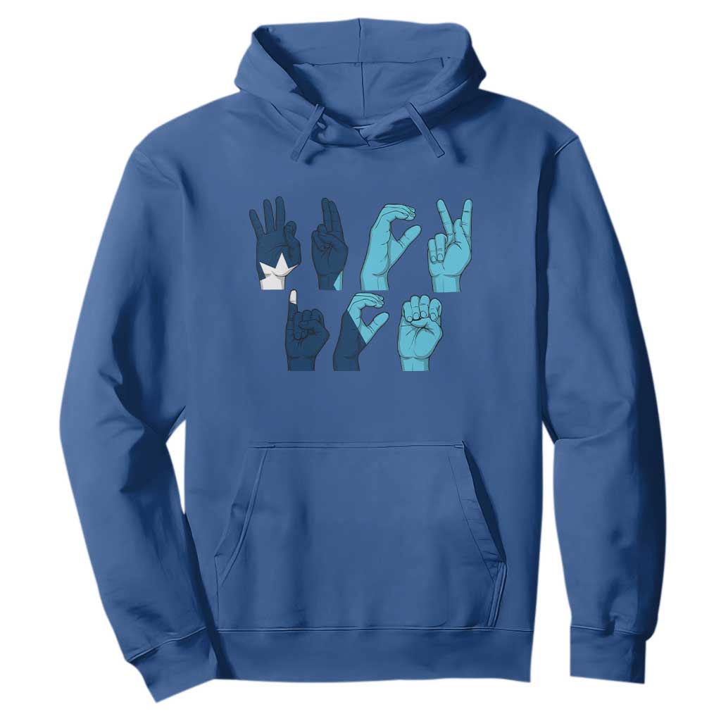 F Ice Out of Minneapolis Hand Signs Hoodie State Flag Justice Protest Resistance TS02 Royal Blue Print Your Wear