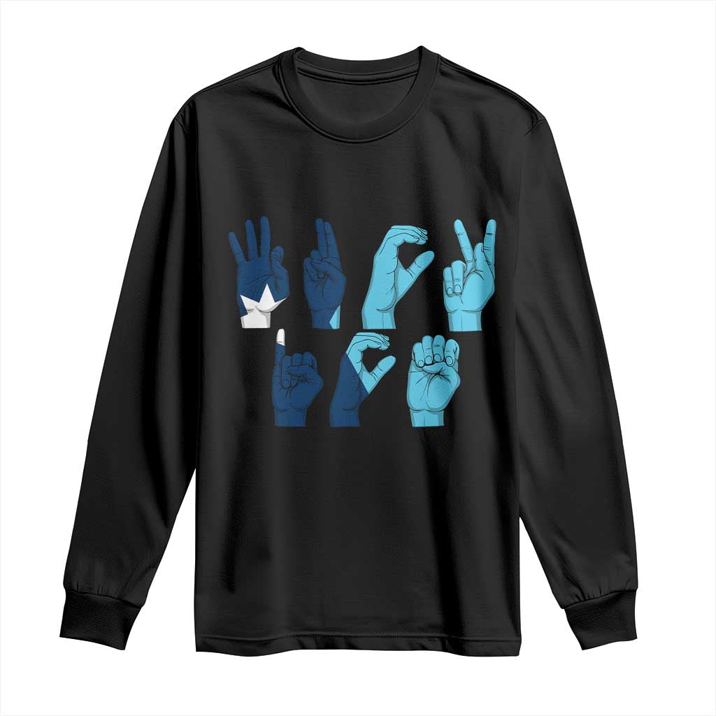 F Ice Out of Minneapolis Hand Signs Long Sleeve Shirt State Flag Justice Protest Resistance TS02 Black Print Your Wear