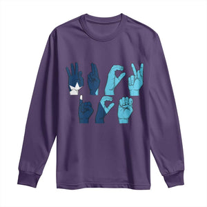 F Ice Out of Minneapolis Hand Signs Long Sleeve Shirt State Flag Justice Protest Resistance TS02 Purple Print Your Wear