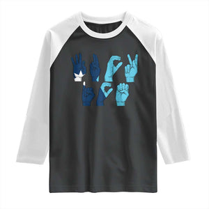 F Ice Out of Minneapolis Hand Signs Raglan Shirt State Flag Justice Protest Resistance TS02 Black White Print Your Wear