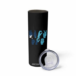 F Ice Out of Minneapolis Hand Signs Skinny Tumbler State Flag Justice Protest Resistance TS02 Print Your Wear