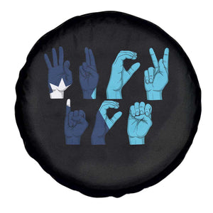 F Ice Out of Minneapolis Hand Signs Spare Tire Cover State Flag Justice Protest Resistance TS02 Print Your Wear