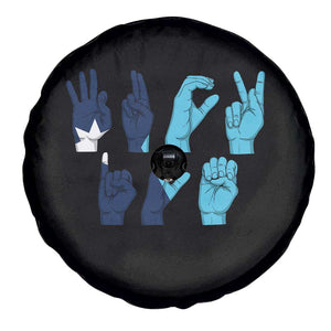 F Ice Out of Minneapolis Hand Signs Spare Tire Cover State Flag Justice Protest Resistance TS02 Print Your Wear