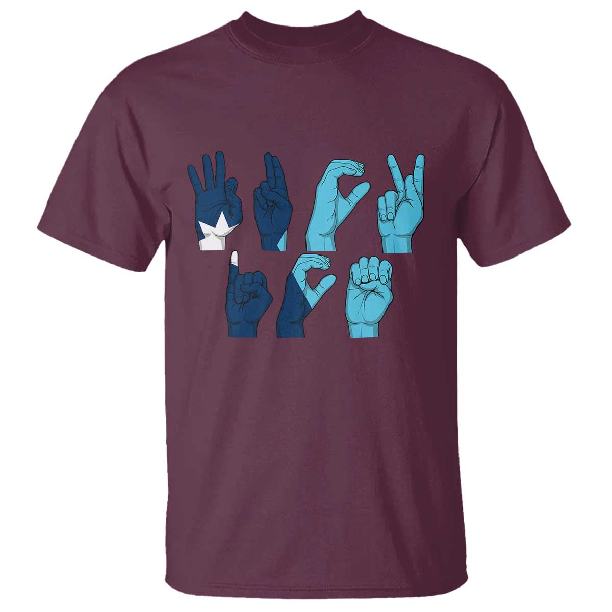 F Ice Out of Minneapolis T Shirt - Hand Signs State Flag Justice Protest Resistance Tee TS02 Maroon Print Your Wear