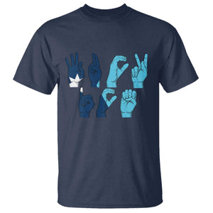 F Ice Out of Minneapolis T Shirt - Hand Signs State Flag Justice Protest Resistance Tee TS02 Navy Print Your Wear