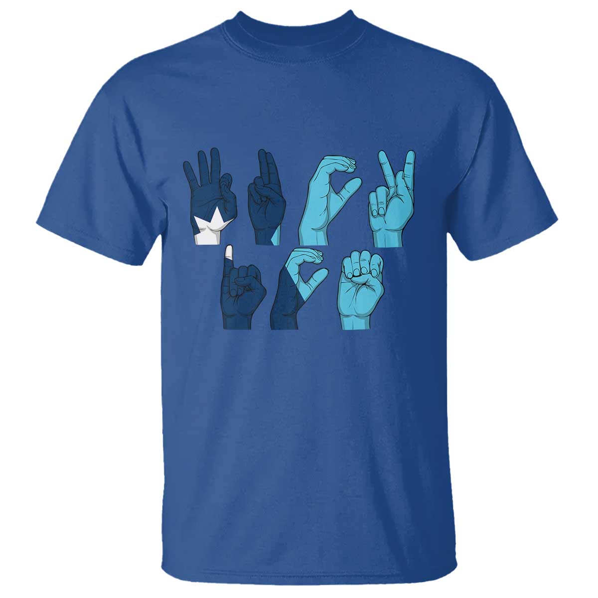 F Ice Out of Minneapolis T Shirt - Hand Signs State Flag Justice Protest Resistance Tee TS02 Royal Blue Print Your Wear