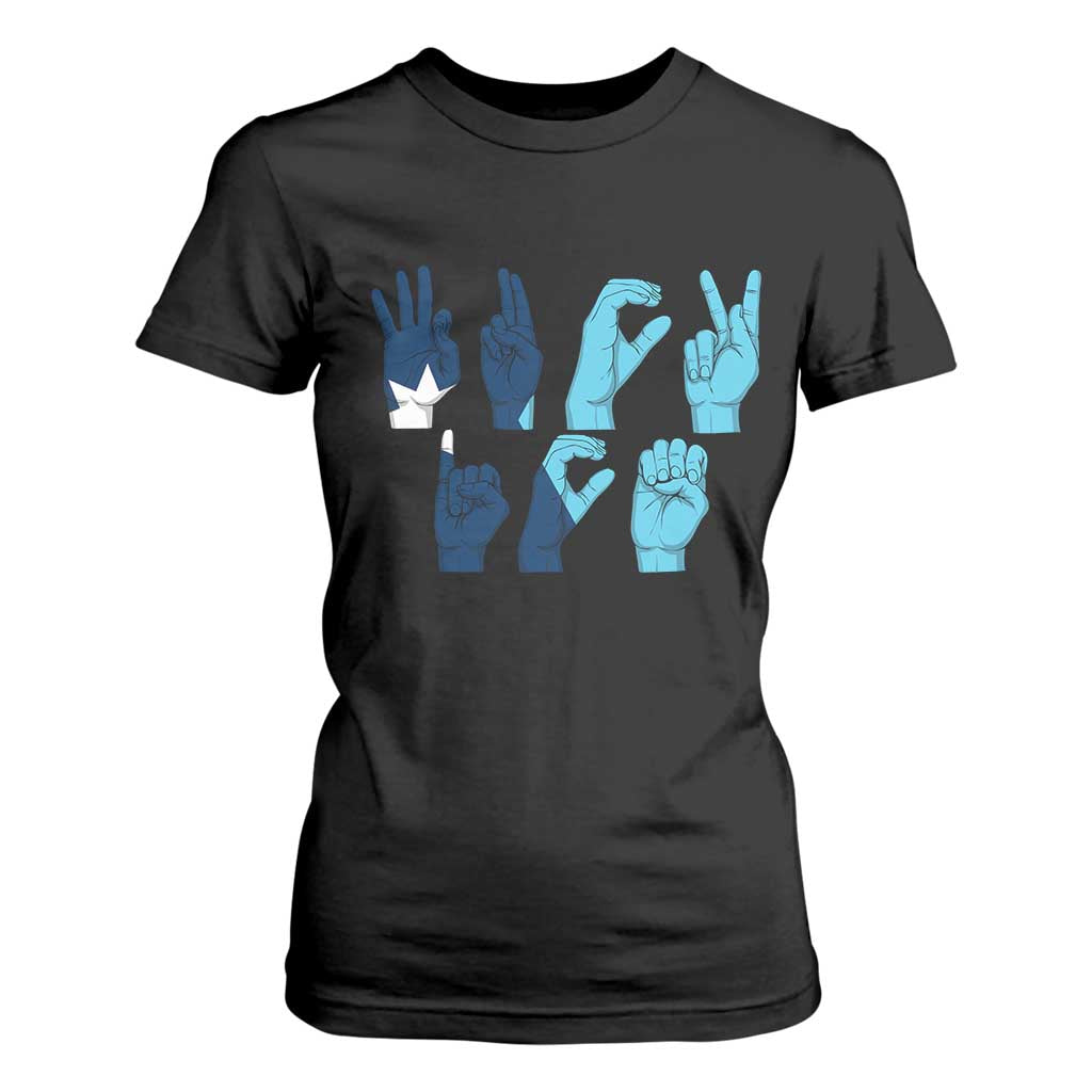 F Ice Out of Minneapolis Hand Signs T Shirt For Women State Flag Justice Protest Resistance TS02 Black Print Your Wear