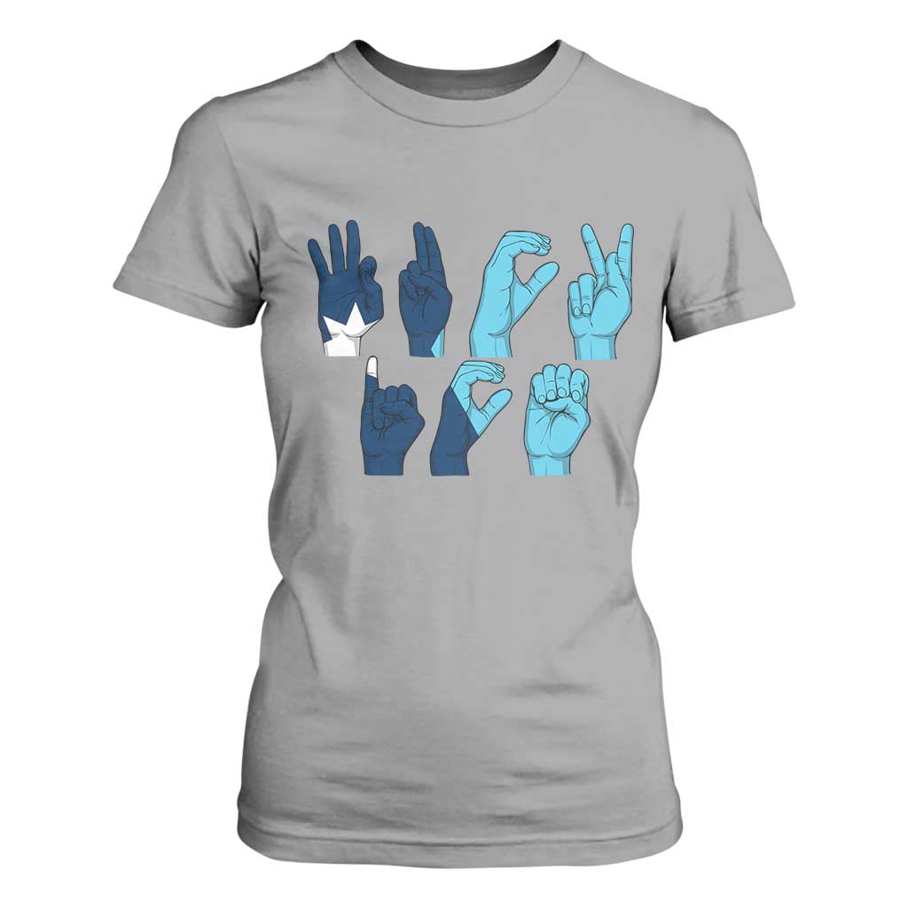 F Ice Out of Minneapolis Hand Signs T Shirt For Women State Flag Justice Protest Resistance TS02 Sport Gray Print Your Wear