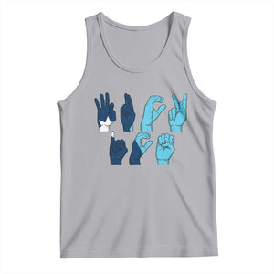 F Ice Out of Minneapolis Hand Signs Tank Top State Flag Justice Protest Resistance TS02 Athletic Heather Print Your Wear