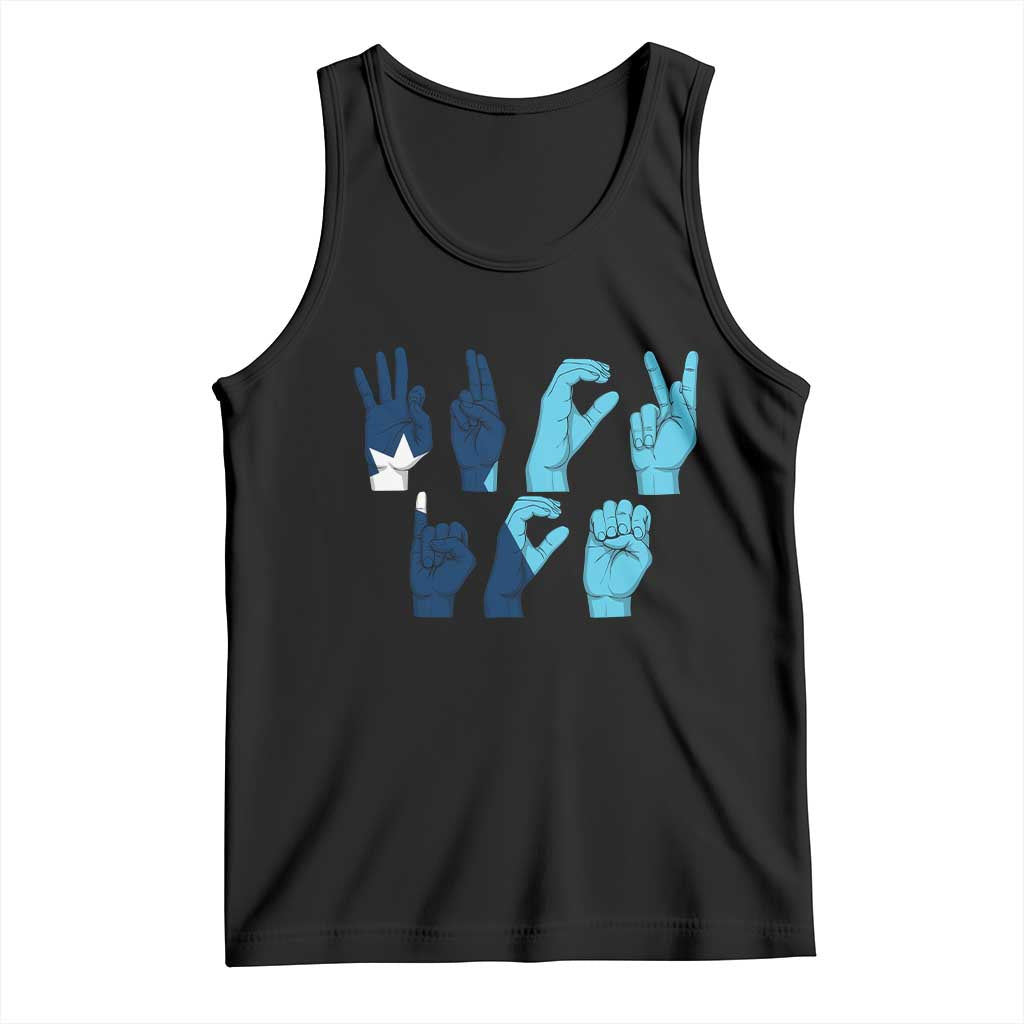 F Ice Out of Minneapolis Hand Signs Tank Top State Flag Justice Protest Resistance TS02 Black Print Your Wear