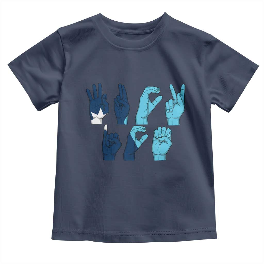 F Ice Out of Minneapolis Hand Signs Toddler T Shirt State Flag Justice Protest Resistance TS02 Navy Print Your Wear
