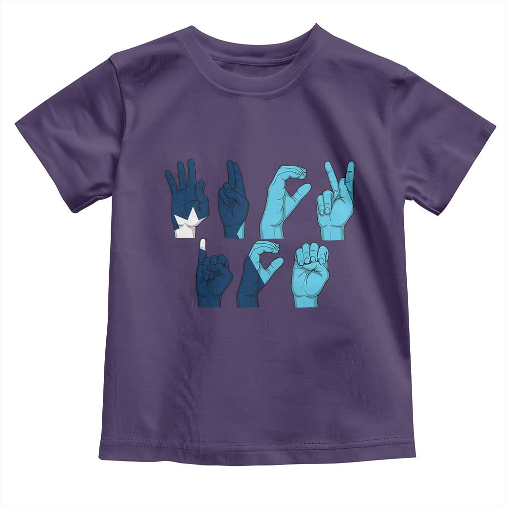 F Ice Out of Minneapolis Hand Signs Toddler T Shirt State Flag Justice Protest Resistance TS02 Purple Print Your Wear