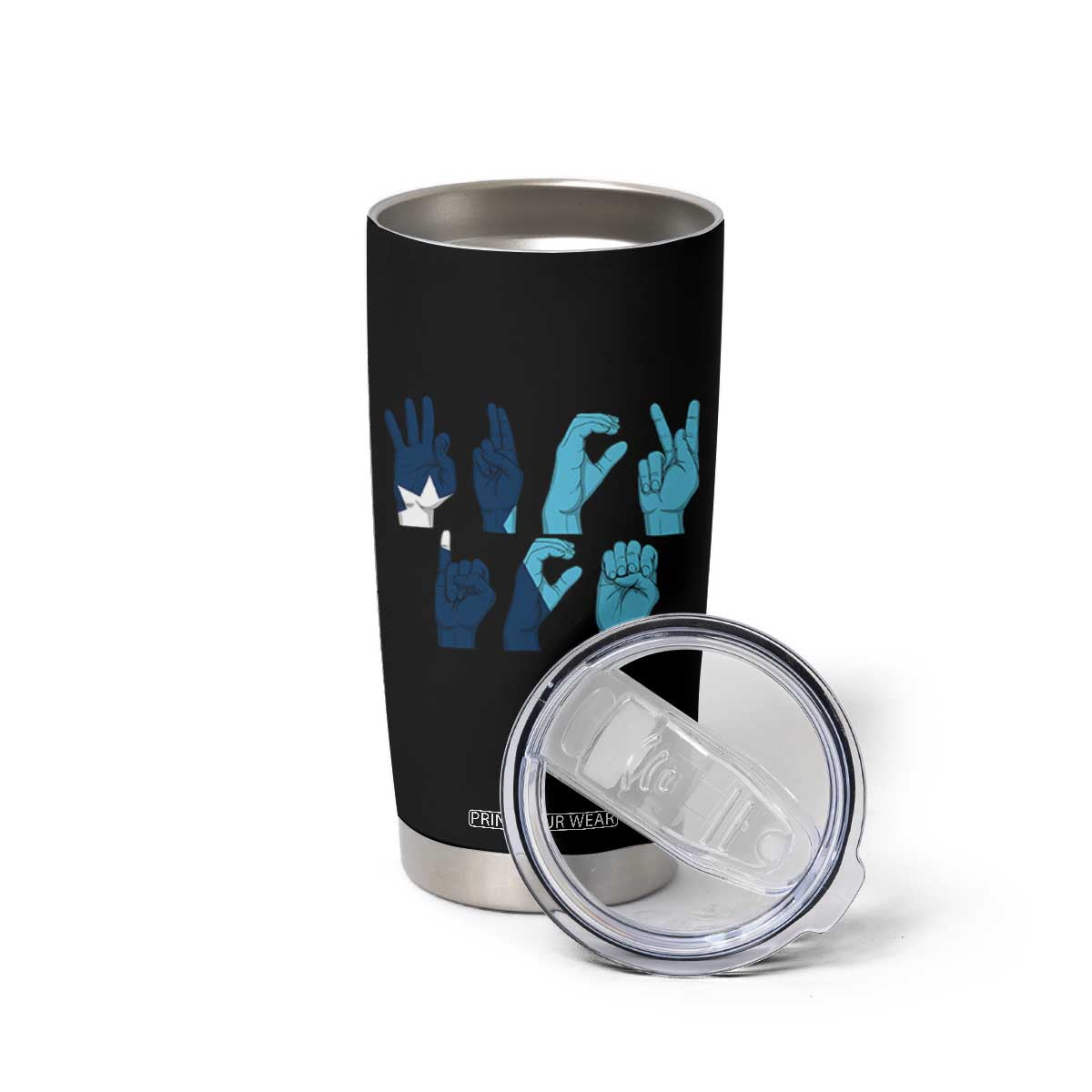 F Ice Out of Minneapolis Hand Signs Tumbler Cup State Flag Justice Protest Resistance TS02 Print Your Wear