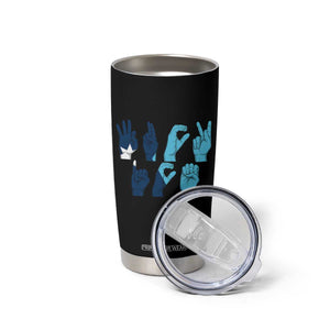 F Ice Out of Minneapolis Hand Signs Tumbler Cup State Flag Justice Protest Resistance TS02 Print Your Wear