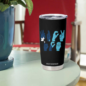 F Ice Out of Minneapolis Hand Signs Tumbler Cup State Flag Justice Protest Resistance TS02 Print Your Wear