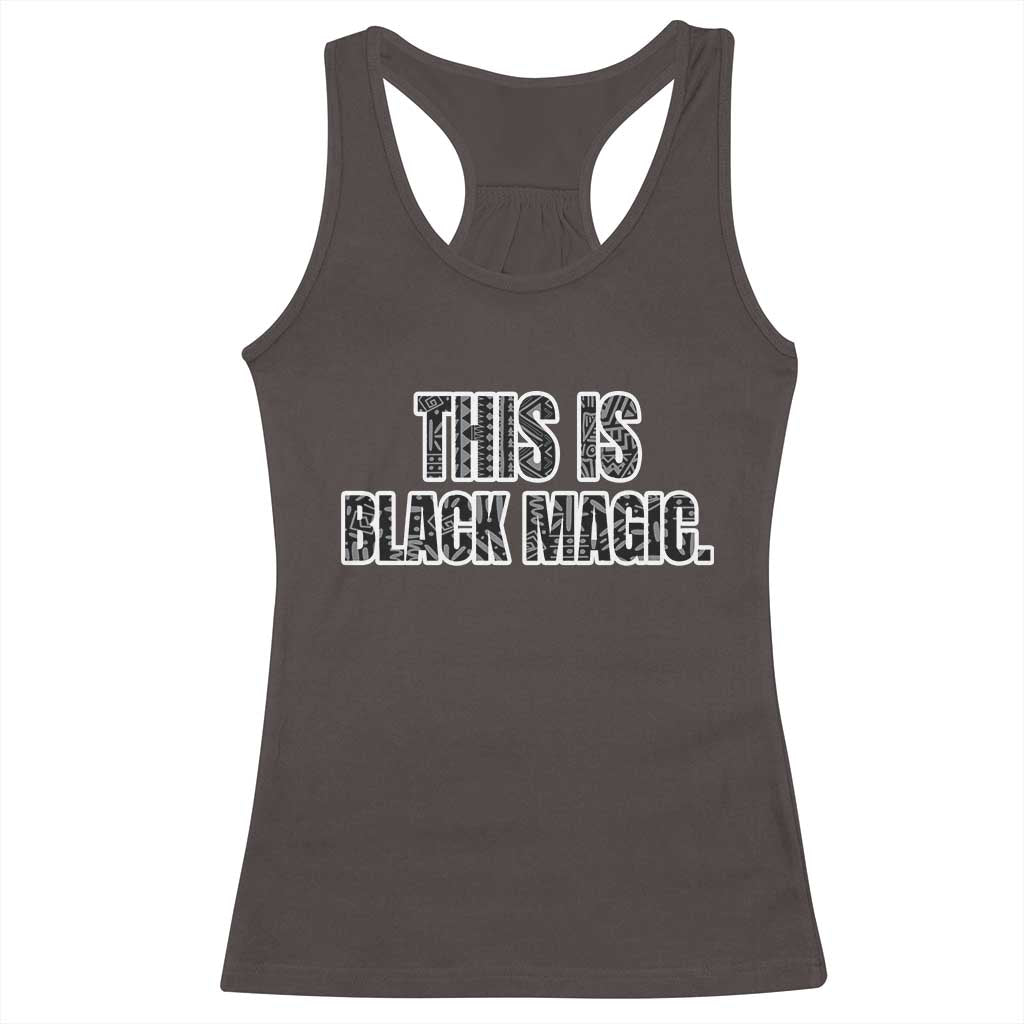 This is Black Magic Racerback Tank Top TS02 Dark Chocolate Print Your Wear