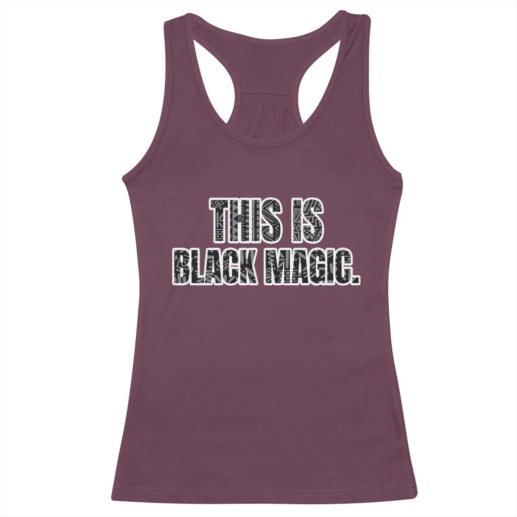 This is Black Magic Racerback Tank Top TS02 Maroon Print Your Wear