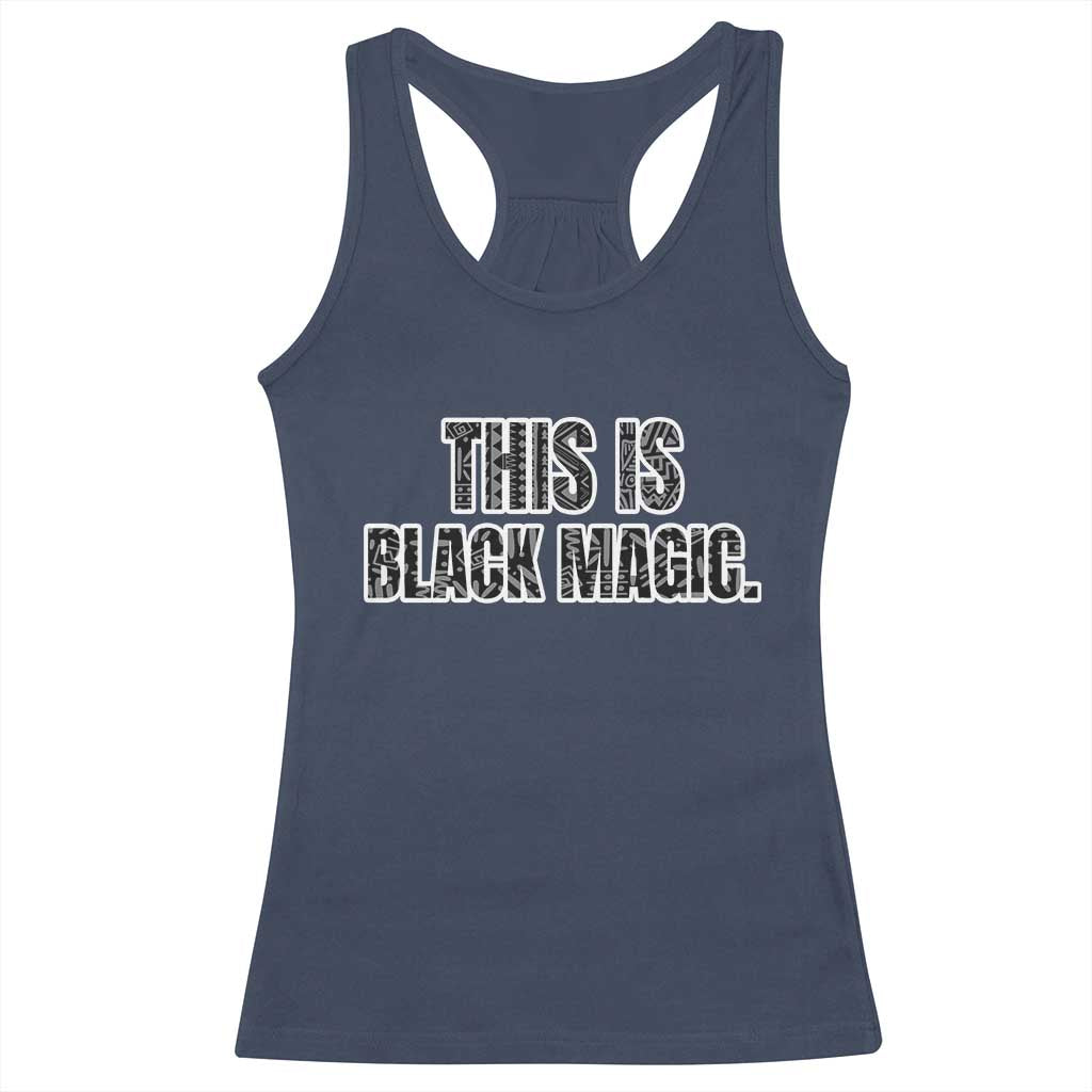 This is Black Magic Racerback Tank Top TS02 Navy Print Your Wear