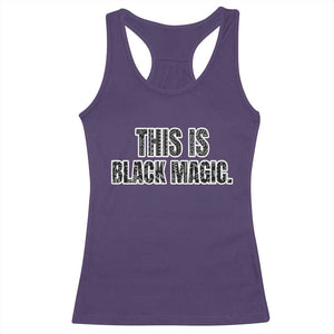 This is Black Magic Racerback Tank Top TS02 Purple Print Your Wear