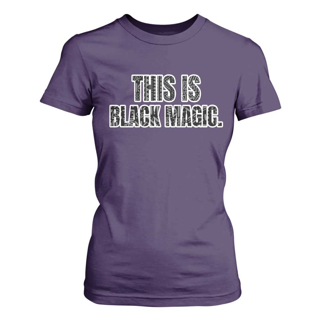 This is Black Magic T Shirt For Women TS02 Purple Print Your Wear