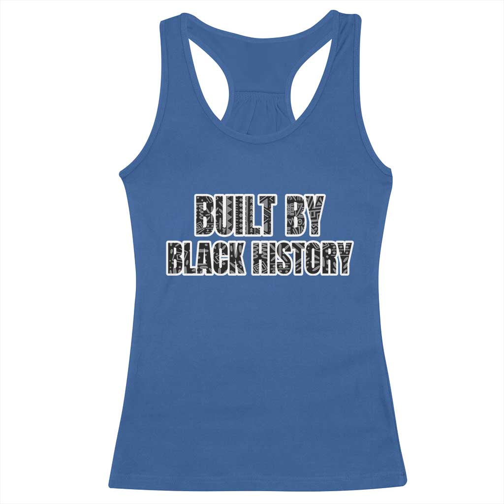 Built by Black History Racerback Tank Top TS02 Royal Blue Print Your Wear