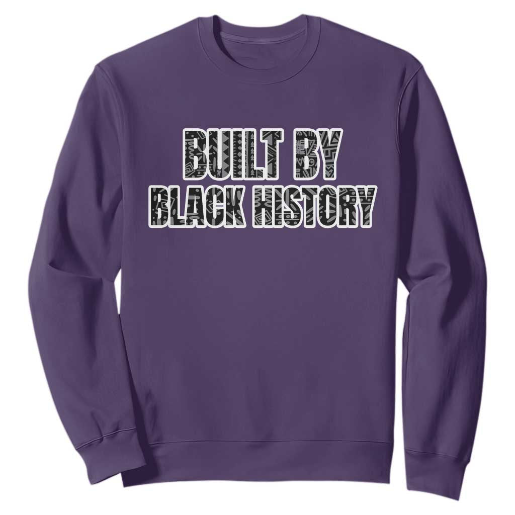 Built by Black History Sweatshirt TS02 Purple Printyourwear