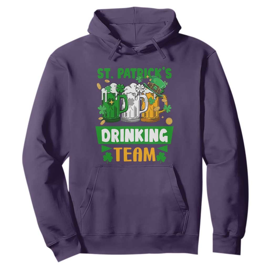 Funny St. Patricks Day Hoodie Irish Drinking Team Beer Lover Party TS02 Purple Printyourwear