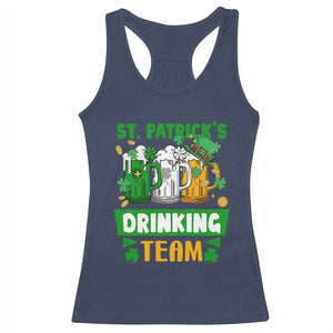 Funny St Patricks Day Racerback Tank Top Irish Drinking Team Beer Lover Party TS02 Navy Print Your Wear