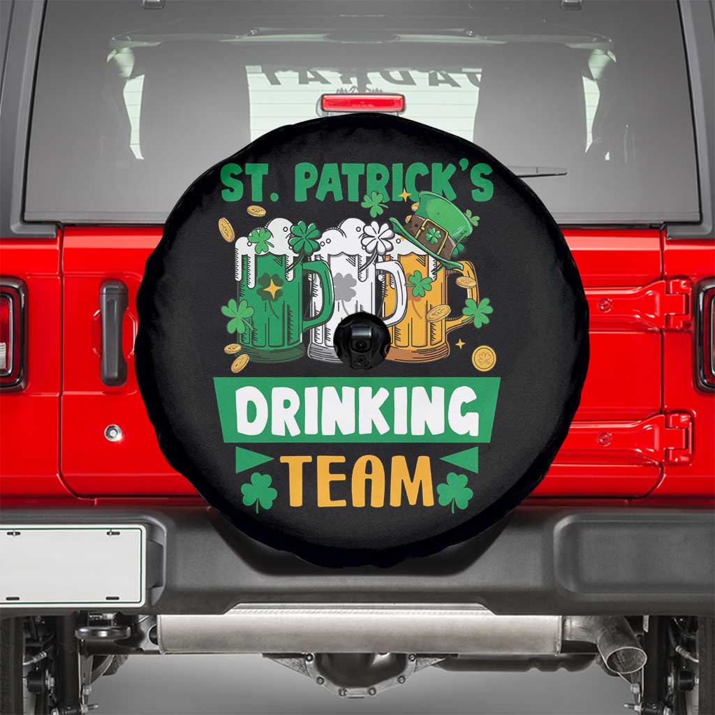 Funny St Patricks Day Spare Tire Cover Irish Drinking Team Beer Lover Party TS02 Black Print Your Wear
