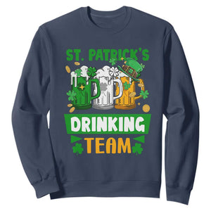 Funny St. Patricks Day Sweatshirt Irish Drinking Team Beer Lover Party TS02 Navy Printyourwear