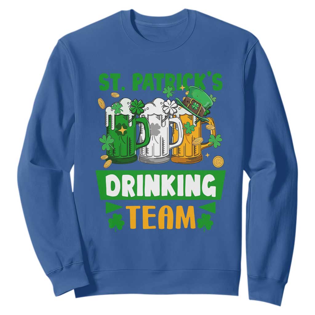Funny St. Patricks Day Sweatshirt Irish Drinking Team Beer Lover Party TS02 Royal Blue Printyourwear