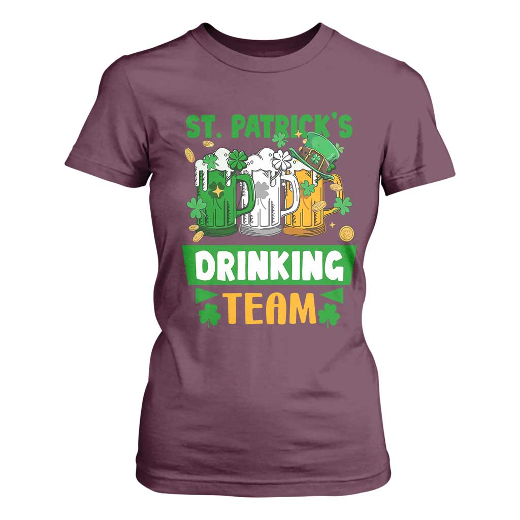 Funny St Patricks Day T Shirt For Women Irish Drinking Team Beer Lover Party TS02 Maroon Print Your Wear