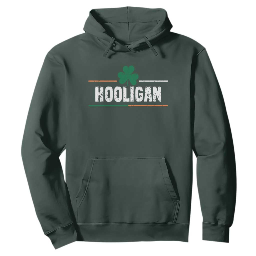 Funny St. Patricks Day Matching Hoodie Hooligan Irish Shamrock TS02 Dark Forest Green Printyourwear