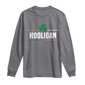 Funny St Patricks Day Matching Long Sleeve Shirt Hooligan Irish Shamrock TS02 Charcoal Print Your Wear