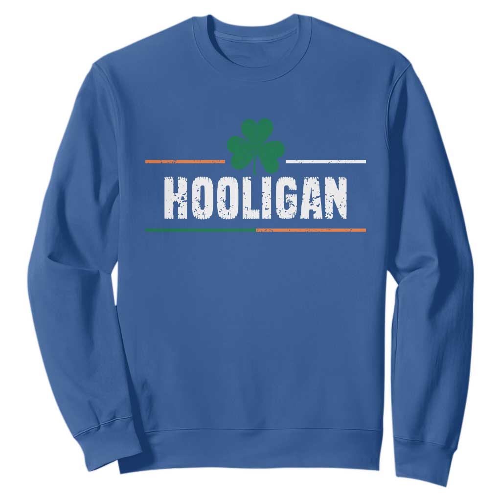 Funny St. Patricks Day Matching Sweatshirt Hooligan Irish Shamrock TS02 Royal Blue Printyourwear