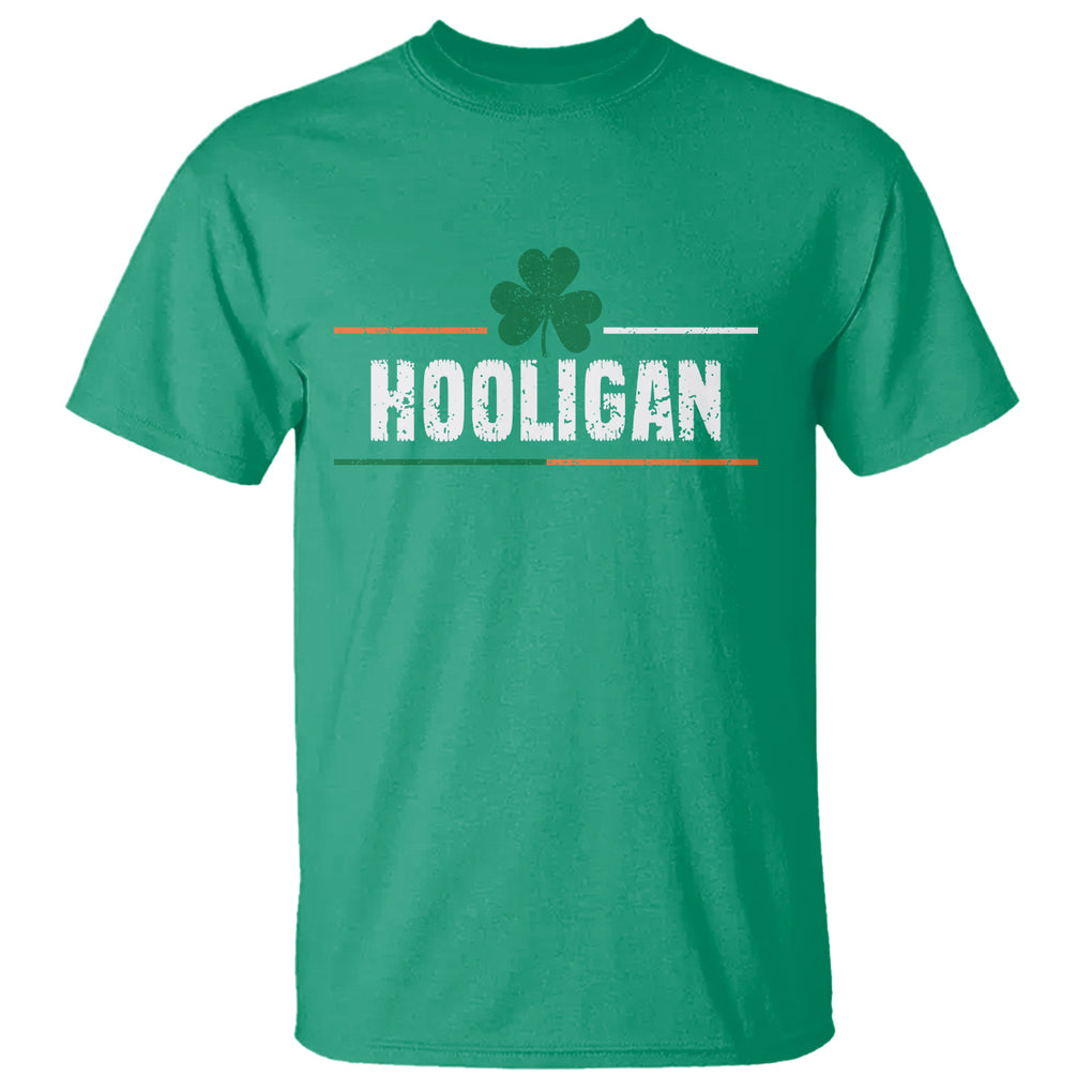 Funny St. Patricks Day Matching T Shirt Hooligan Irish Shamrock TS02 Irish Green Printyourwear