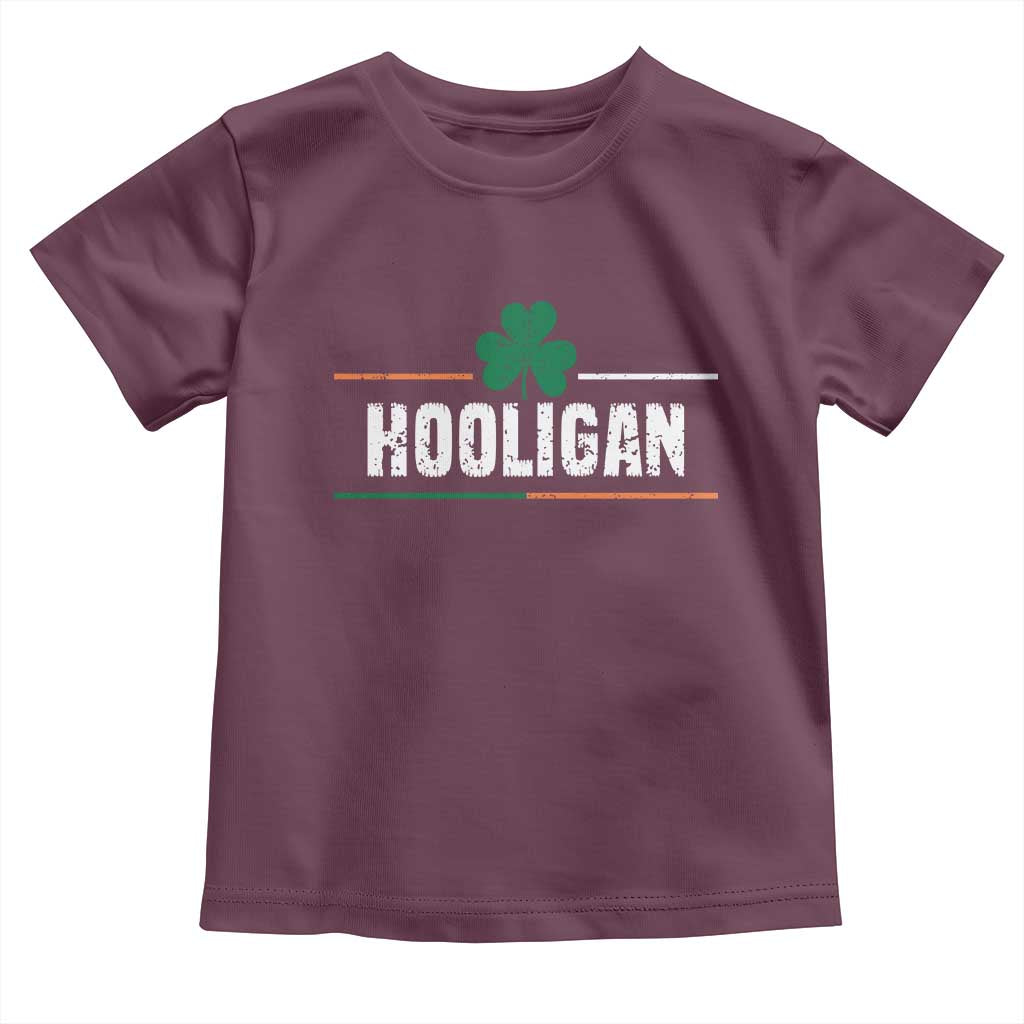Funny St Patricks Day Matching Toddler T Shirt Hooligan Irish Shamrock TS02 Maroon Print Your Wear