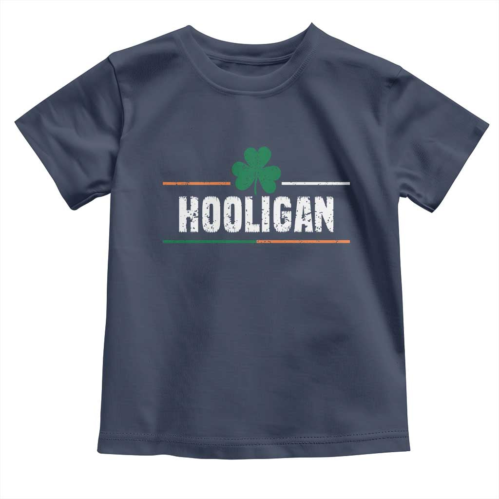 Funny St Patricks Day Matching Toddler T Shirt Hooligan Irish Shamrock TS02 Navy Print Your Wear